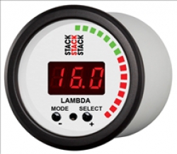 Digitální přídavný budík Stack ST3402 A/F s wideband lambdou bílý