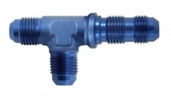T rozbočovač s upínací hlavou (bulkhead) 3x D-10 (AN10) 7/8"x14-UNF
