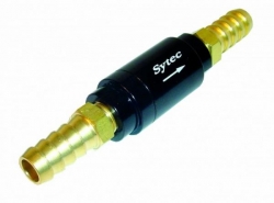 Zpětný ventil celo hliníkový Sytec - hadice 10mm - černý