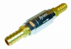 Zpětný ventil celo hliníkový Sytec - hadice 10mm - stříbrný