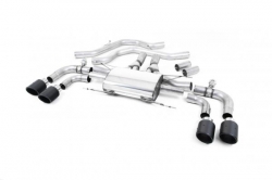 Front-pipe back výfuk Milltek Alfa Romeo Giulia Quadrifoglio 2.9 V6 Bi-Turbo (15-) - koncovky karbonové