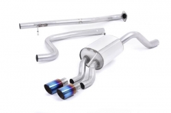 Catback výfuk Milltek Ford Fiesta Mk6 1.0T EcoBoost 100-140PS (13-17) - verze bez rezonátoru - koncovka titanová modrá