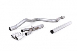 Catback výfuk Milltek Seat Leon 5F FR 2.0 TDI 150 SC 5dv. manual/DSG (13-) - verze bez rezonátoru - koncovka leštěná