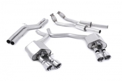 Catback výfuk Milltek Audi S7 Sportback 4.0 TFSI Quattro S tronic (12-) - verze bez rezonátoru s klapkami - koncovky leštěné