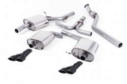 Catback výfuk Milltek Audi A5 Sportback 2.0 TFSI 2WD/Quattro manuál (09-12) - koncovky černé Quad (homologace)