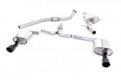 Catback výfuk Milltek Audi A5 Sportback 2.0 TFSI 2WD/Quattro Multitronic/S-tronic (09-12) - koncovky černé Dual