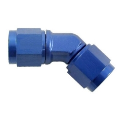 Spojovací fitinka koleno 45° D-10 (AN10) 7/8"x14-UNF - D-10 (AN10) 7/8"x14-UNF samice-samice (zesílená s ostrým úhlem)