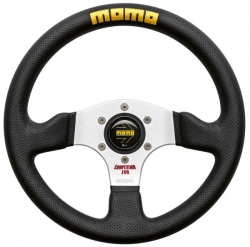 Volant Momo Competition Evo 320mm - černý/stříbrný - kůže