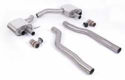 Front pipe back výfuk Milltek Audi RS6 C8 4.0 V8 Bi-Turbo (19-) - tišší verze - koncovky leštěné (homologace)