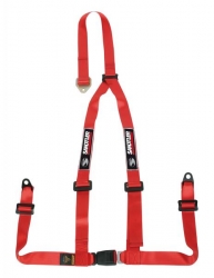 Bezpečnostní pás Sandtler Sponsor 3-bodový červený - očko (E homologace)