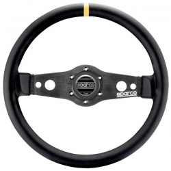 Volant Sparco R215 350mm - černý/černý - kůže