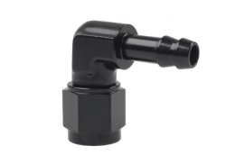 Redukční fitinka koleno 90° D-10 (AN10) 7/8"x14-UNF - 10mm hadice (3/8")