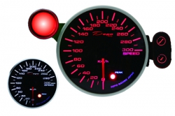 Přídavný budík Depo Racing 115mm - rychloměr s indikátorem max. rychlosti