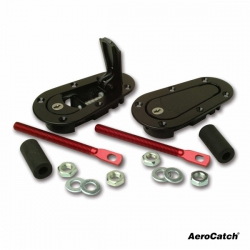Zámky / držáky kapoty Aerocatch uzamykatelné - černé