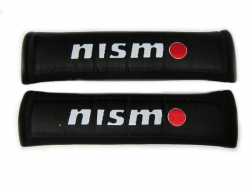 Návleky na bezpečnostní pásy s nápisem Nismo - černé
