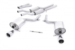 Catback výfuk Milltek Audi S4 B6 4.2 V8 Quattro Sedan/Avant/Cabrio (03-05) - verze s rezonátorem - koncovky leštěné Jet