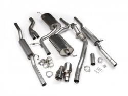 Catback výfuk Milltek Audi A4 B6 1.8T Quattro Sedan/Avant 163PS 5-st. (01-05) - verze s rezonátorem - koncovky leštěné Jet 100