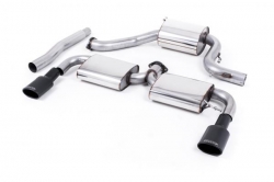 Catback výfuk Milltek VW Scirocco Mk3 R (09-16) - verze s rezonátorem - koncovky černé Oval (homologace)
