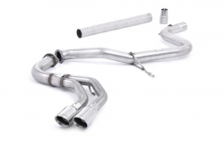 Catback výfuk Milltek Audi A3 8V 2.0 TDI 150PS 2WD MQB (13-) - verze bez rezonátoru - koncovka leštěná