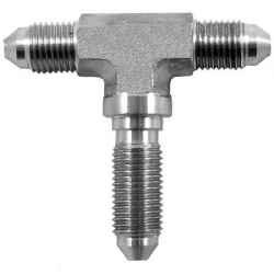 Upínací hlava (bulkhead) téčko D-03 (AN3) 3/8"x24-UNF - nerezová