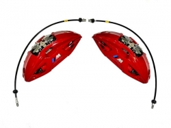 Přední 4-pístové brzdové třmeny Brembo BMW E30 / E36 / E46 / E81 / E82 / E87 / E88 / E90 / E91 / E92 / E93 / F20 / F21 / F30 / F31 pro kotouče 374x36mm (červené 34106891343 / 34106891344)