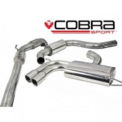 Turboback výfuk Cobra Sport Audi A3 8P 2.0 TFSI 2WD 3/5dv. (04-12) - verze s rezonátorem a sport. katalyzátorem