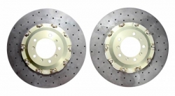 Brzdové karbon-keramické kotouče Surface Transforms na Porsche 997 Turbo 18" kola - přední 380 x 34mm
