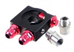 Adaptér pod olejový filtr ProRacing M20 x 1.5 + 3/4"-16UNF s termostatem (D-10)