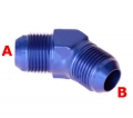 Spojovací fitinka koleno 45° D-10 (AN10) 7/8"x14-UNF - D-10 (AN10) 7/8"x14-UNF samec-samec