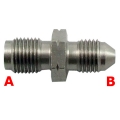 Propojovací adaptér rovný D-03 (AN3) 3/8"x24-UNF - M12 x 1,25 - samec - nerezový
