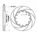 Přední brzdové kotouče D2 Racing 330x32mm - drážkované - pevné - šrouby M8 (2009-)