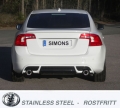 Catback výfuk Simons Volvo S60 / V60 2.0T T3/T4/T5/T6 2WD/AWD (10-18) - homologace