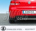 Koncový tlumič výfuku Simons VW Golf 5 1.4TSi/1.8TFSi/2.0TSi vč. GTi/ED30 (03-10) - homologace
