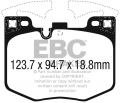 Přední brzdové destičky EBC Bluestuff NDX pro BMW třmeny 348x36mm