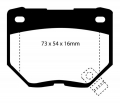 Zadní brzdové destičky EBC Bluestuff na Subaru Impreza 2.5 Turbo WRX (05-07)