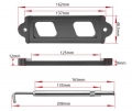 Upevňovací kit na držák baterie Honda Civic / CRX / Integra / S2000 - černý