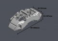 Přední brzdový kit D2 Racing pro Peugeot 106 (91-04), 8-pístkové brzdiče, plovoucí kotouče 421x36mm