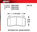 Brzdové destičky přední Hawk Subaru Impreza STI 2.5 Turbo (06-14)