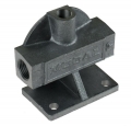 Externí relokační držák olejového filtru Mocal - 1x vývod 1/2"-BSP na každé straně + 5/8"-BSP čidlo - levý