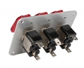 Startovací panel hliníkový - 3x přepínač kill switch