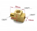 Adaptér Téčko přívodní vedení oleje 3x 1/8"-NPT
