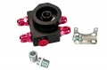 Externí relokační držák olejového filtru ProRacing M20 x 1,5 a 3/4"-16UNF s termostatem - 2x vývody D-10