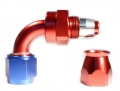 Fitinka koleno 90° D-04 (AN4) 7/16"x20-UNF - teflonová PTFE hadice
