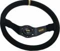 Volant OMP Rally 350mm - černý/černý - semiš