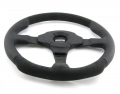 Volant Momo Dark Fighter 350mm - černý/černý - kůže