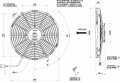 Vysoce výkonný ventilátor Spal - tlačný, průměr 305mm