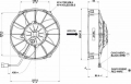 Vysoce výkonný ventilátor Spal - sací, průměr 225mm