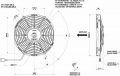 Vysoce výkonný ventilátor Spal - tlačný, průměr 255mm
