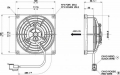 Vysoce výkonný ventilátor Spal - tlačný, průměr 115mm