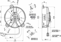 Vysoce výkonný ventilátor Spal - tlačný, průměr 130mm